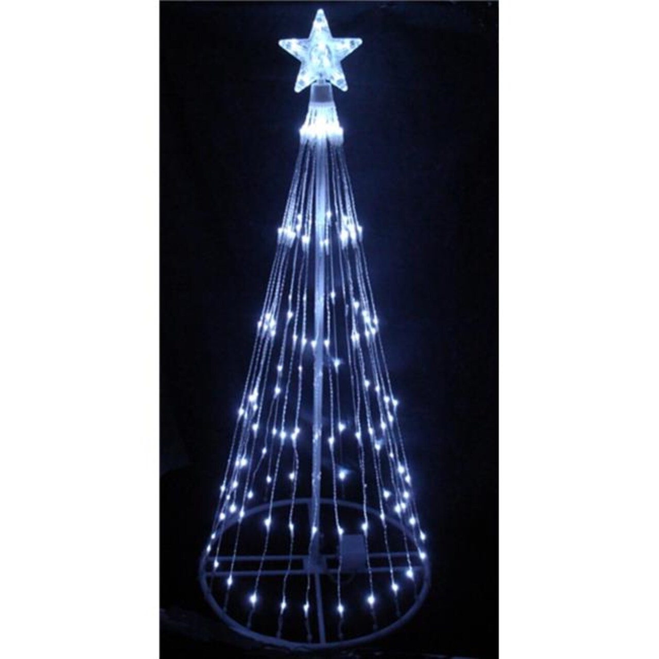 Northlight 32912670 4 ft. LED Lighted Show Cone Christmas Tree Outdoor Decoration, Polar White